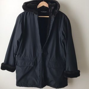 Marc New York/Andrew Marc black nylon coat